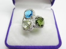 Load image into Gallery viewer, Vintage Russian Sterling Silver 925 Ring Cubic Zirconia , Women's Jewelry Size 7.25 us - Fezba Market