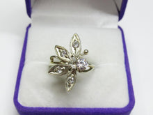 Load image into Gallery viewer, Vintage Russian sterling silver 925 ring with cubic zirconia, women's size 7.25, featuring intricate jewelry craftsmanship.
