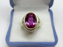 Load image into Gallery viewer, Vintage Russian Soviet Sterling Silver 875 Ring Sapphire ,Women's Jewelry Size 9 us - Fezba Market