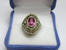 Load image into Gallery viewer, Vintage Russian Soviet Sterling Silver 875 Ring Amethyst ,Women's Jewelry Size 6.5 us - Fezba Market