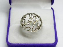 Load image into Gallery viewer, Vintage Russian Sterling Silver 925 Women's ring with cubic zirconia, size 9 US, featuring intricate jewelry design.