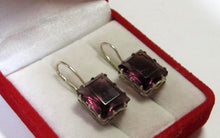 Load image into Gallery viewer, Vintage Russian Soviet earrings in sterling silver 875, women's jewelry with intricate design, weighing 3.42 grams.