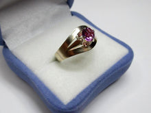Load image into Gallery viewer, Vintage Russian Soviet Sterling Silver 875 Ring Sapphire ,Women's Jewelry Size 9.5 us - Fezba Market