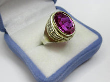 Load image into Gallery viewer, Vintage Russian Soviet Sterling Silver 875 Ring Sapphire ,Women's Jewelry Size 9 us - Fezba Market