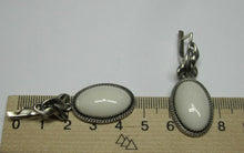 Load image into Gallery viewer, Vintage Russian Soviet silver earrings by Fezba Market, sterling silver 925, with traditional Kohalong design for women's jewelry.