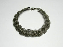 Load image into Gallery viewer, Detailed Link Design on Vintage 925 Sterling Silver Bracelet