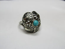 Load image into Gallery viewer, Vintage Russian Soviet Sterling Silver 925 Ring Turquoise, Women's Jewelry Size 7.25 us - Fezba Market