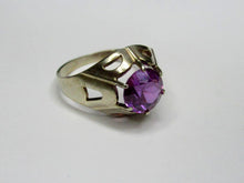 Load image into Gallery viewer, Vintage Soviet Russian Sterling Silver 875 Ring Sapphire, Women's Jewelry Size 12 us - Fezba Market