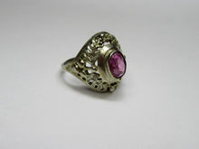 Load image into Gallery viewer, Vintage Russian Soviet Sterling Silver 875 Ring Amethyst ,Women's Jewelry Size 6.5 us - Fezba Market