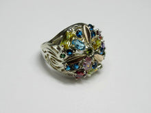 Load image into Gallery viewer, Vintage Russian Sterling Silver 925 Ring Gold 375 Cubic Zirconia, Women's Jewelry Size 10.75 us - Fezba Market