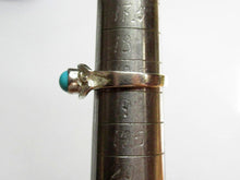 Load image into Gallery viewer, Vintage Soviet Russian sterling silver 925 ring with turquoise for women, size 9 US, featuring intricate silver band design.