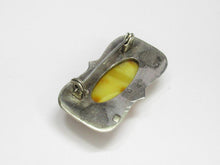 Load image into Gallery viewer, Vintage Soviet Russian 875 Silver Amber Brooch – 11.61g | Retro
