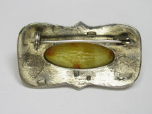 Load image into Gallery viewer, Vintage Soviet Russian 875 Silver Amber Brooch – 11.61g | Retro
