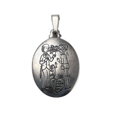 Load image into Gallery viewer, Vintage Italian 925 Sterling Silver Love Story Pendant Ready for Necklace Chain
