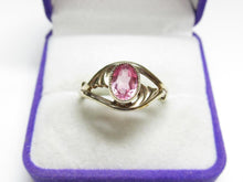 Load image into Gallery viewer, Vintage USSR Soviet 875 Silver Amethyst Solitaire Ring – Size 9.5 | 18K Gilt Bezel
