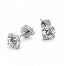 Load image into Gallery viewer, 14K 585 White Gold Lab-Grown Diamond Stud Earrings 1.68ct Total D VS1 IGI Certified
