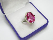 Load image into Gallery viewer, Profile View of Vintage Russian 875 Sterling Silver Ruby Ring with Openwork Design
