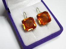 Load image into Gallery viewer, Vintage Russian Soviet sterling silver earrings with intricate Alpanite design, women's jewelry featuring traditional craftsmanship.
