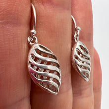 Load image into Gallery viewer, Detailed Openwork Pattern on Vintage Sterling Silver Retro Earrings
