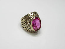 Load image into Gallery viewer, Vintage Soviet 875 Silver Amethyst Ring – Gilt Filigree Statement Ring Size 6.5 US
