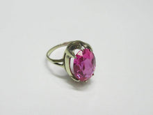 Load image into Gallery viewer, Vintage Soviet 875 Silver Amethyst Ring – Gilt Statement Ring Size 7.25 US
