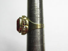 Load image into Gallery viewer, Vintage Soviet 875 Sterling Silver Gilt Ruby Ring for Women Size 7.25
