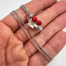 Load image into Gallery viewer, Back View of Vintage 925 Sterling Silver Pendant with 925 Hallmark
