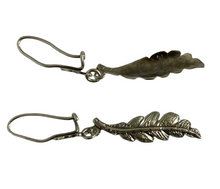 Load image into Gallery viewer, Back View of Vintage 925 Sterling Silver Statement Earrings with 925 Hallmark
