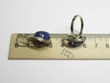 Load image into Gallery viewer, Vintage Soviet 916 Silver Natural Lapis Lazuli Matching Jewelry Set for Women Size 7.75
