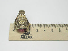Load image into Gallery viewer, Vintage Soviet 875 Silver Amethyst Ring – Gilt Filigree Statement Ring Size 6.5 US

