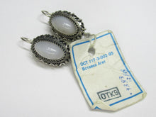 Load image into Gallery viewer, Vintage Soviet 925 Sterling Silver Natural Agate Dangle Earrings Women's Jewelry
