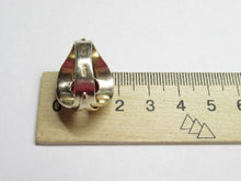 Load image into Gallery viewer, Handcrafted Vintage Soviet 875 Silver Gilt Ring with Faceted Oval Ruby

