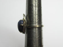 Load image into Gallery viewer, Handcrafted Vintage USSR 916 Silver Ring and Earrings with Lapis Lazuli
