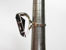 Load image into Gallery viewer, Handcrafted Vintage 925 Silver Ring and Earrings with Black Alpanite and Cubic Zirconia

