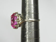 Load image into Gallery viewer, Vintage USSR 875 Silver Amethyst Statement Ring – Large Oval Pink Gemstone, Size 9.5
