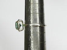 Load image into Gallery viewer, Handcrafted Vintage 925 Silver Ring with Green Tourmaline and Clear CZ Accents
