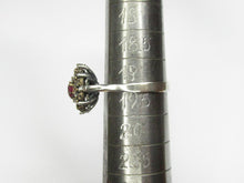Load image into Gallery viewer, Handcrafted Vintage Unusual Sterling Silver 925 Ruby Cluster Ring
