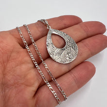 Load image into Gallery viewer, Handcrafted Vintage Sterling Silver Necklace Set with Matching Pendant
