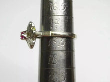 Load image into Gallery viewer, Ruby Stone Set in Vintage 875 Sterling Silver Floral Jewelry
