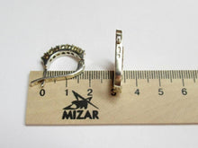 Load image into Gallery viewer, Vintage Russian sterling silver earrings with gold accents, featuring intricate design, crafted by Fezba Market, women’s jewelry.
