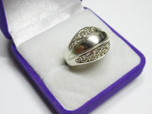 Load image into Gallery viewer, Vintage Sterling Silver 925 Wide Band Ring – Size 7.75 | Retro Floral Openwork
