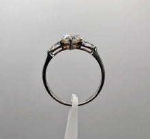 Load image into Gallery viewer, 14K White Gold Lab-Grown Diamond Ring 1.45ct Total, 1.05ct Pear D VVS IGI Size 6.5
