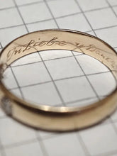 Load image into Gallery viewer, Handcrafted Vintage 14K Gold Ring with Three Natural Diamonds 0.18ct
