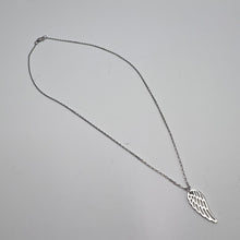 Load image into Gallery viewer, Intricate Feather Detail on Vintage 925 Sterling Silver Angel Wing Pendant
