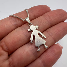 Load image into Gallery viewer, Intricate Design on Vintage 925 Sterling Silver Figure Pendant
