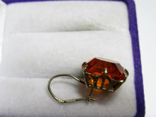 Load image into Gallery viewer, Vintage Russian Soviet sterling silver earrings with intricate Alpanite designs, women's jewelry by Fezba Market.
