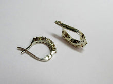 Load image into Gallery viewer, Vintage Russian earrings in sterling silver 925 with gold 375 9K, featuring intricate design, weighing 7.32 grams, women's jewelry.

