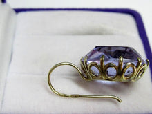 Load image into Gallery viewer, Vintage Russian Soviet earrings in sterling silver 875 with Alpanite, featuring intricate women's jewelry design.
