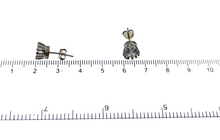 Load image into Gallery viewer, Vintage 925 sterling silver CZ stud earrings for women, elegant jewelry featuring sparkling cubic zirconia stones.
