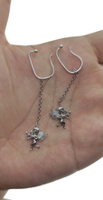 Load image into Gallery viewer, Elegant Vintage 925 Sterling Silver Love Theme Earrings with Cupid Charm

